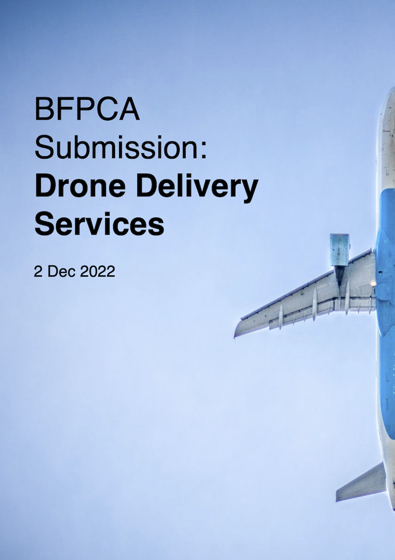 Noise from drone delivery services BFPCA